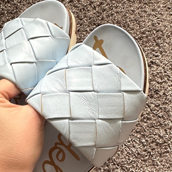 Sam Edelman Light Blue Woven Slide Sandals size 8 - Picture 5 of 13